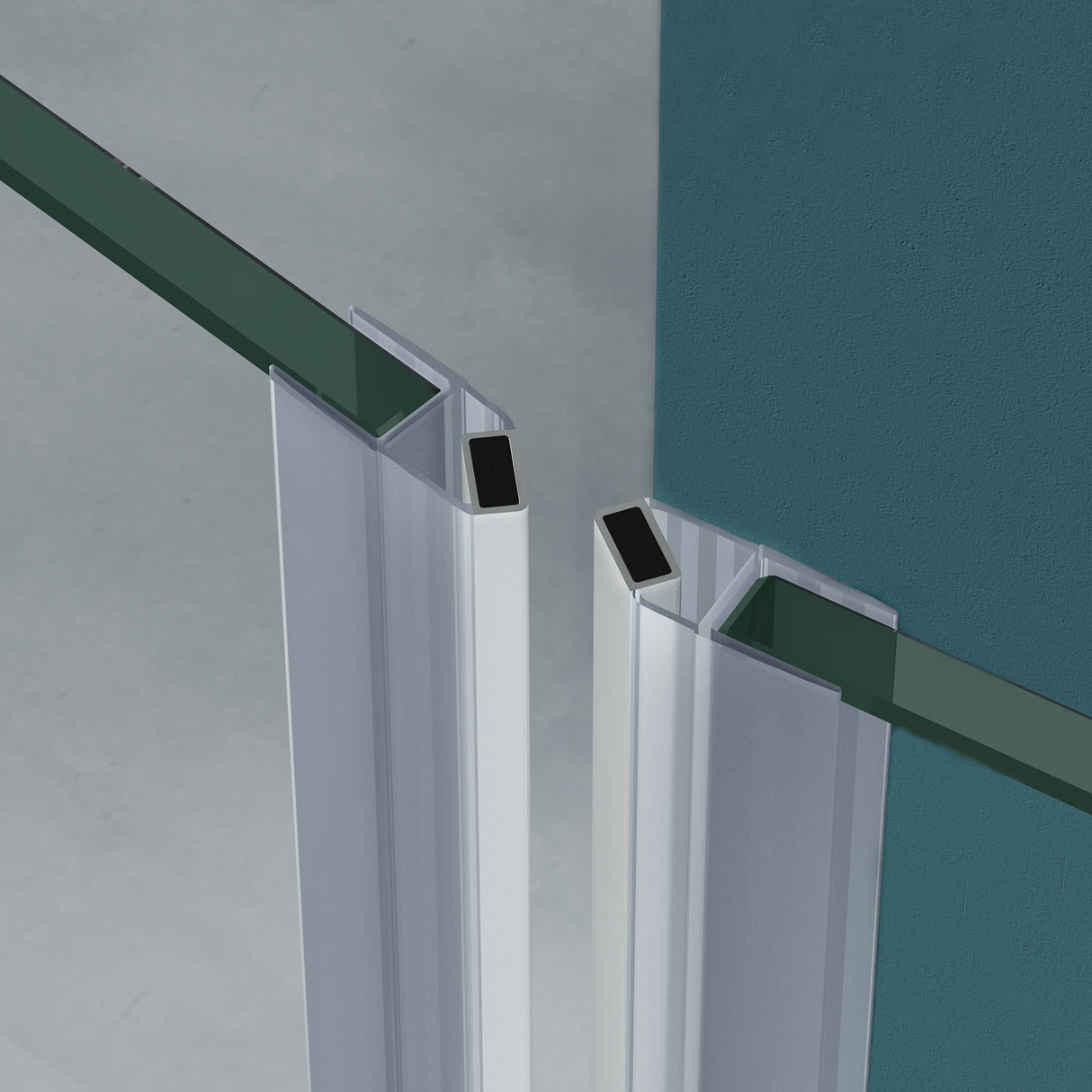 glasvilla Duschkabine U-Form Duschabtrennung 8mm ESG en Klarglas Nano-Beschichtung Ravenna40UK