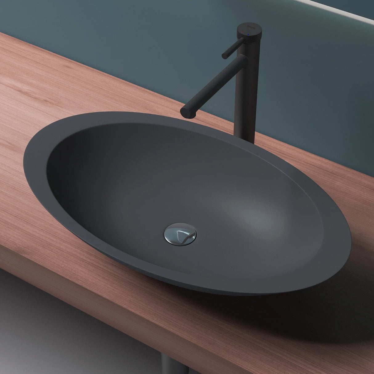 glasvilla Aufsatzwaschbecken Waschschale Waschtisch Waschbecken aus Mineralguss Col802