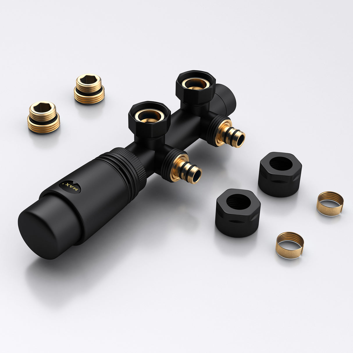 ventil de radiador glasvilla inkl. -regler con ajuste de temperatura 6° - 28° válvula termostática