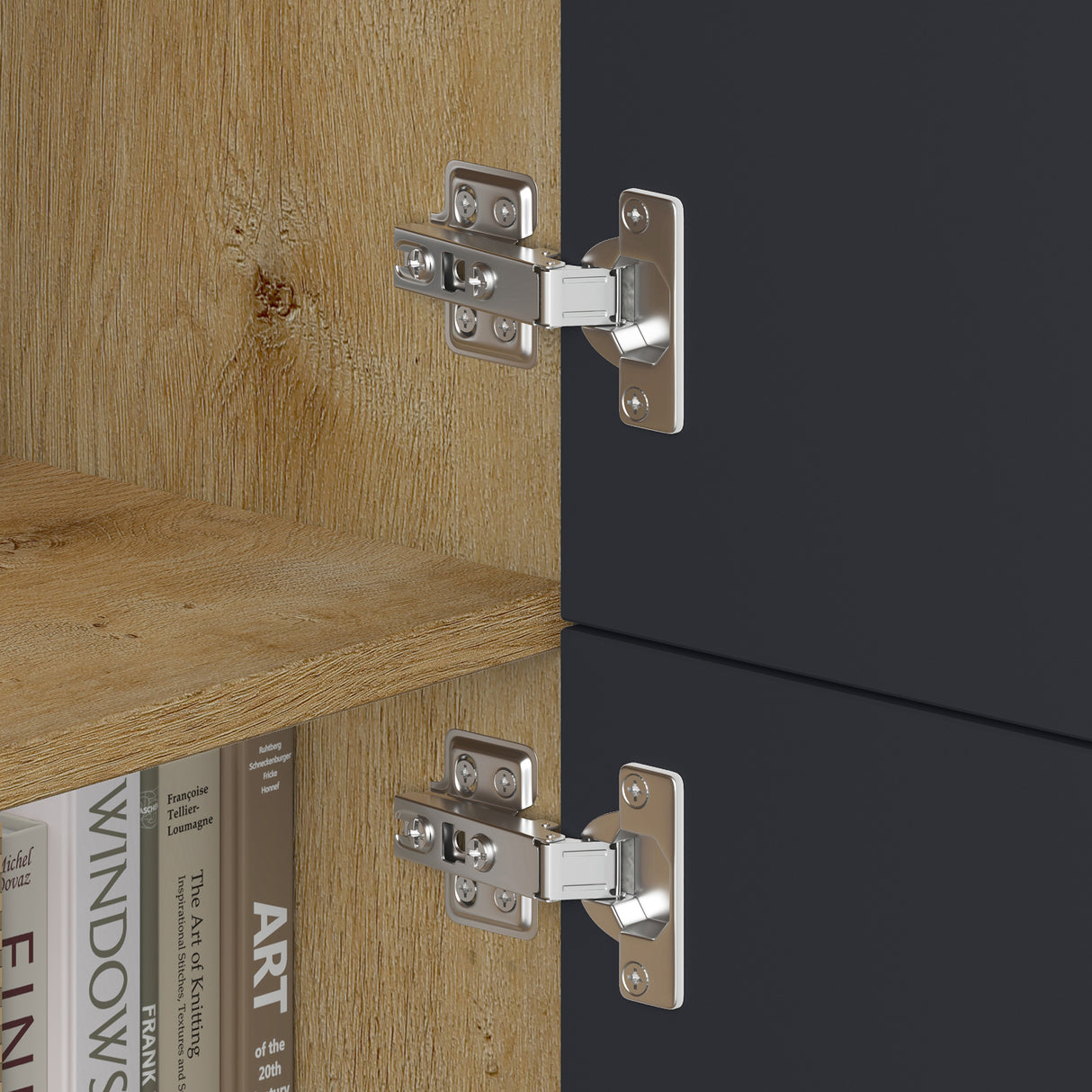 glasvilla Möbel Kommode Aufbewahrungsschrank mit 4 Türen Sideboard Schrank Mehrzweckschrank Schrank04