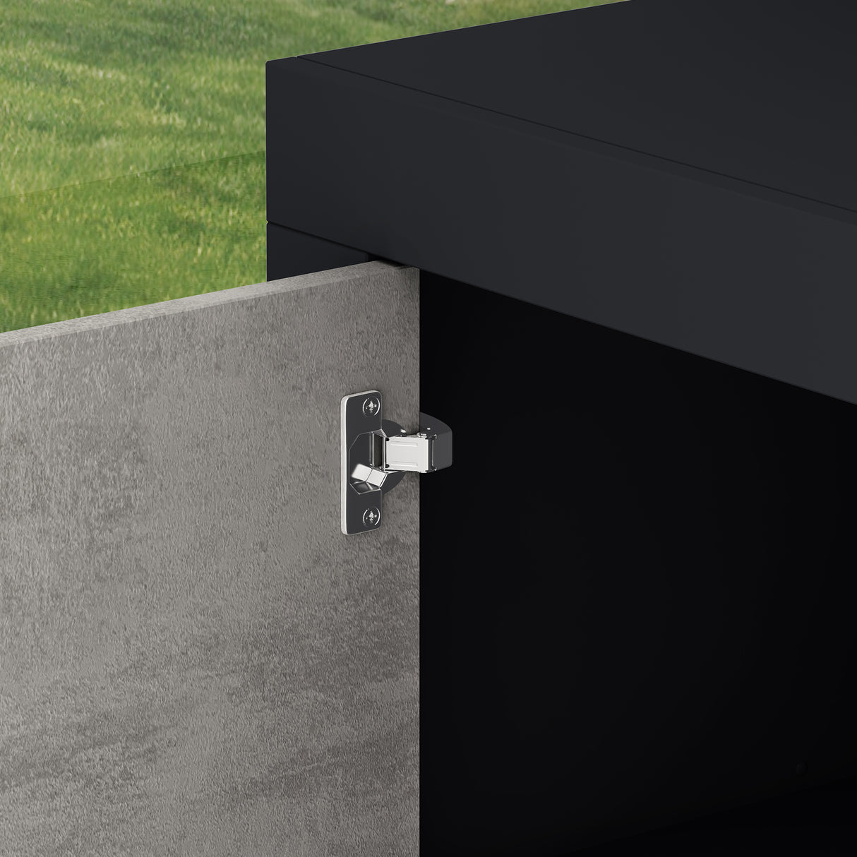 glasvilla Sideboard Aufbewahrungsschrank BTH: 167x36x70 cm mit 2 Schränken und 4 Schubladen Kommode Mehrzweckschrank Möbel Schrank03