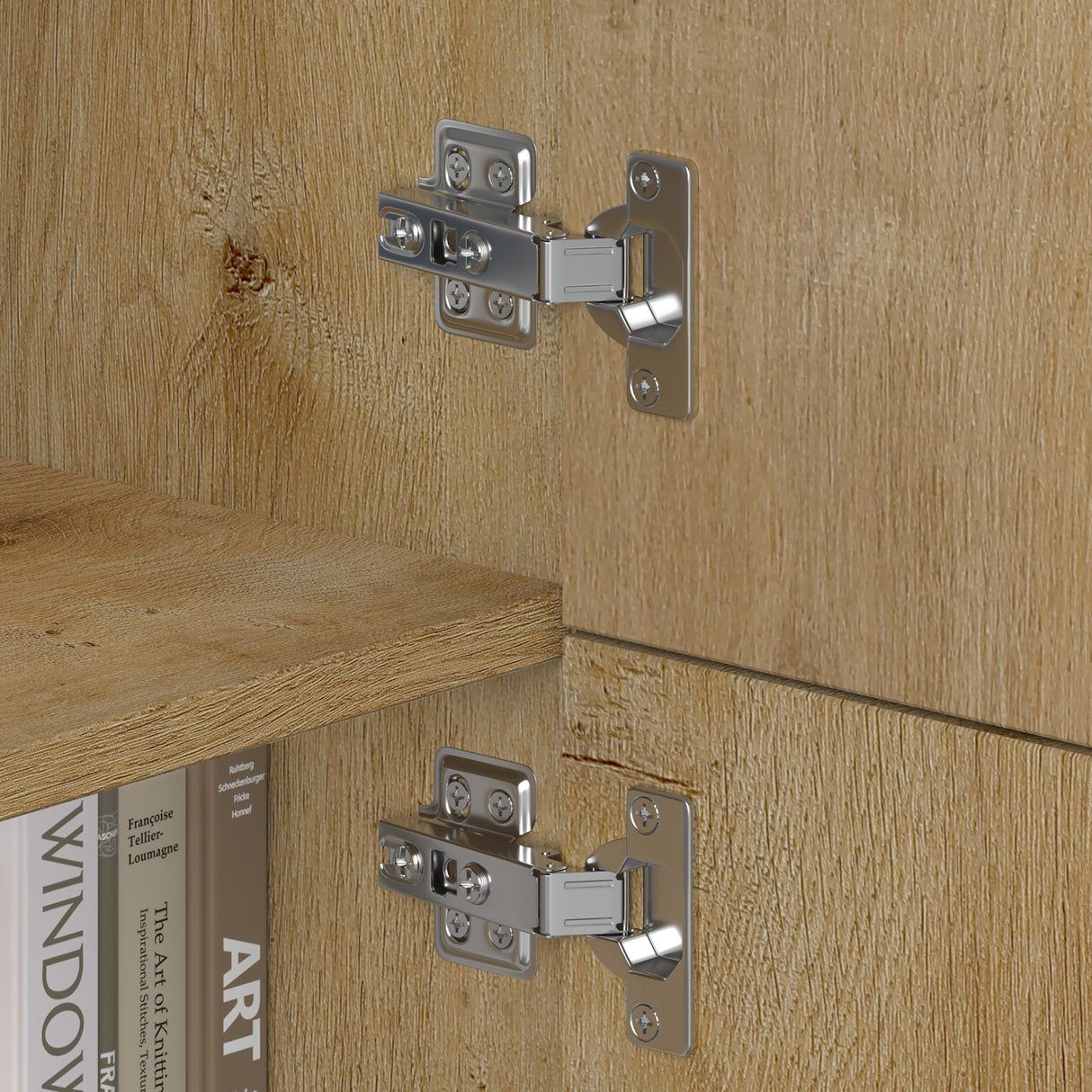 glasvilla Möbel Kommode Aufbewahrungsschrank mit 4 Türen Sideboard Schrank Mehrzweckschrank Schrank04