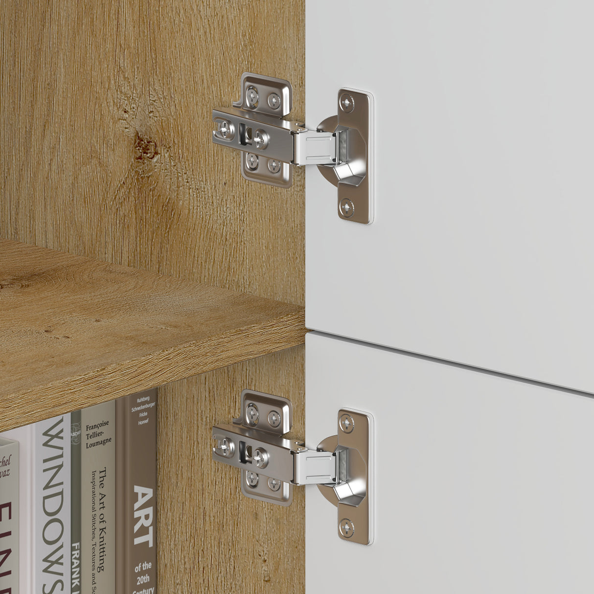 glasvilla Möbel Kommode Aufbewahrungsschrank mit 4 Türen Sideboard Schrank Mehrzweckschrank Schrank04