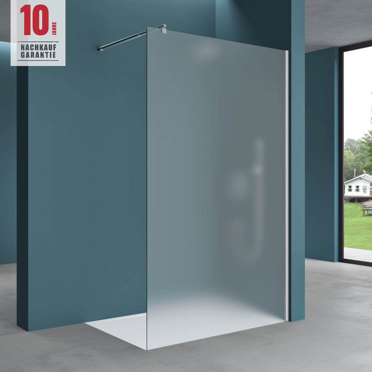 glasvilla Duschwand für Dusche Duschabtrennung Walk-In ESG-Sicherheitsglas 10mm NANO Glas BRAM1 & BRAM3 Bremen2VS