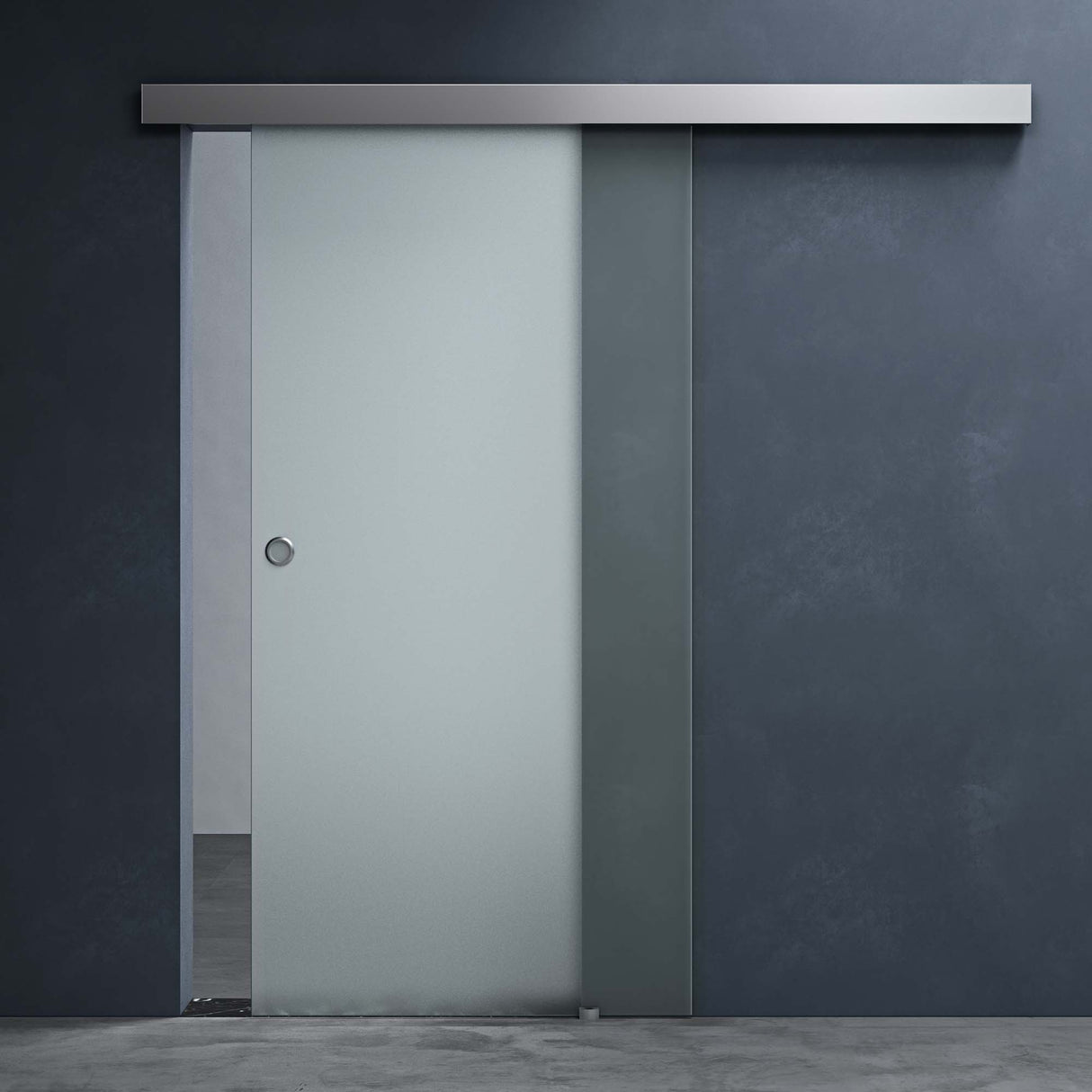 glasvilla Glasschiebetür komplettset Amalfi H: 2050mm, Griffart: Muschelgriff, inkl. Softclose-Automatik, 8mm ESG-Sicherheitsglas