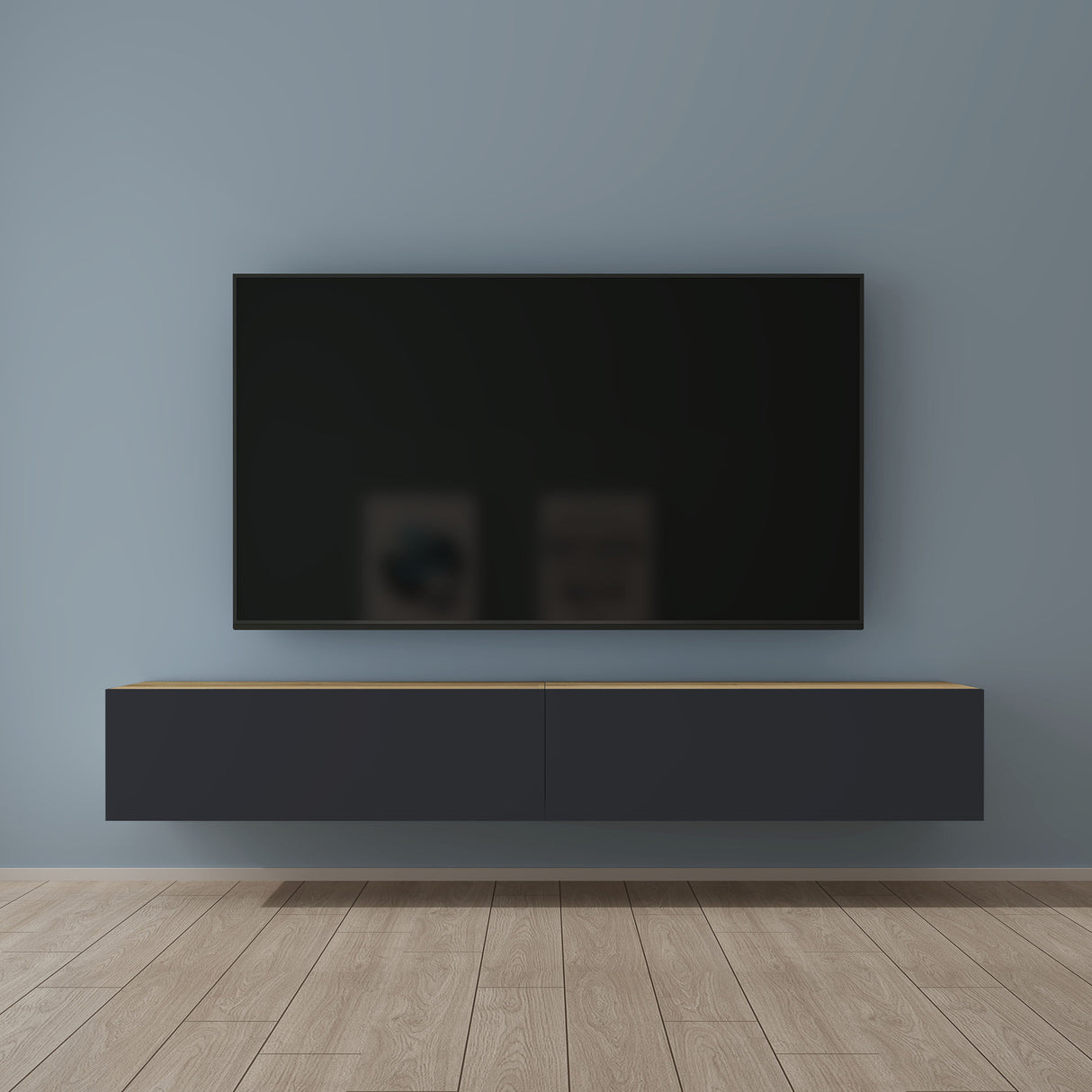 glasvilla Fernsehtisch Fernsehschrank TV Schrank Verdeckter Griff mit Soft-Close Lowboard Hängeschrank für Wohnzimmer Fernsehschrank02