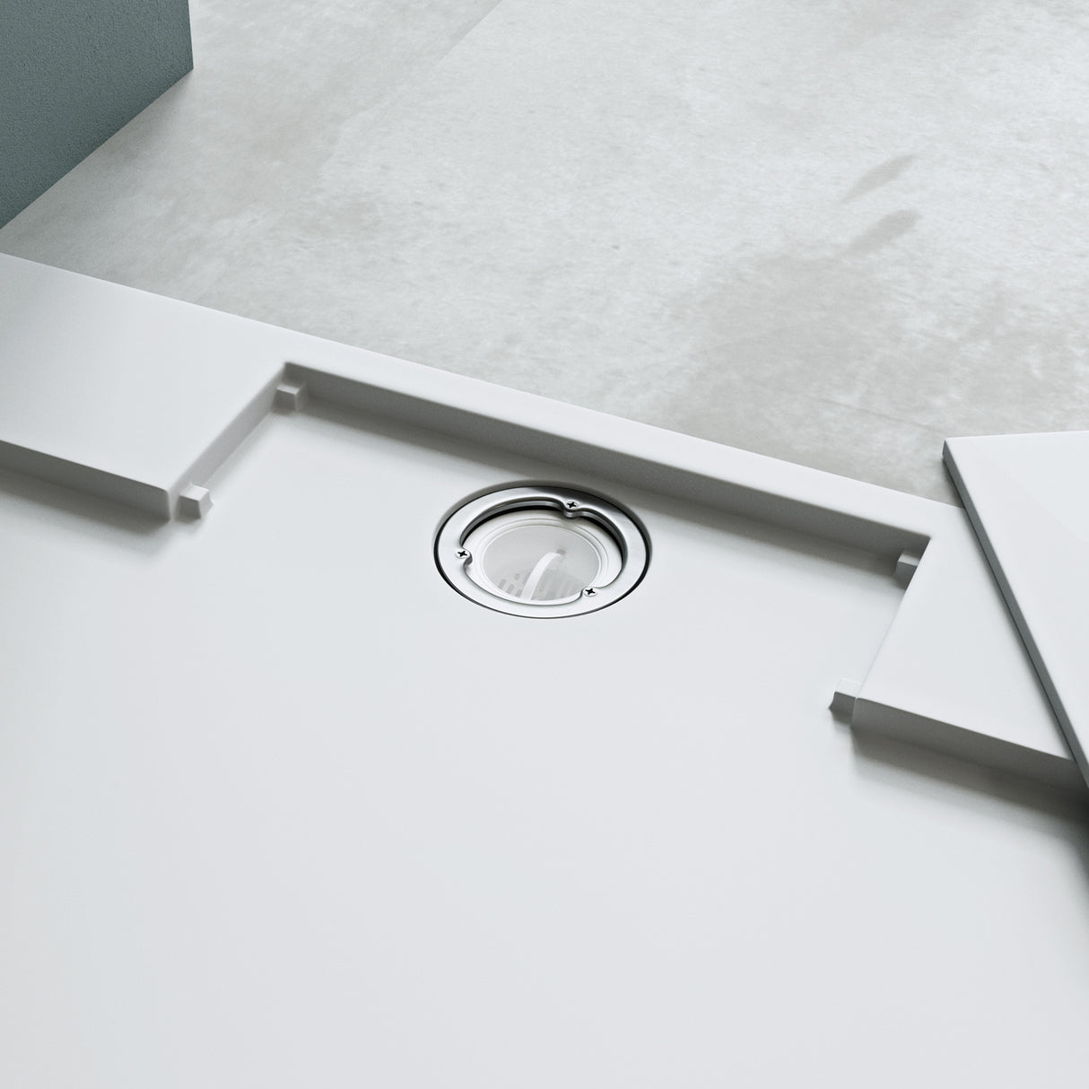 glasvilla Receveur de Douche Bac à Douche Rectangulaire 70-160 cm en Solid Surface Geoma