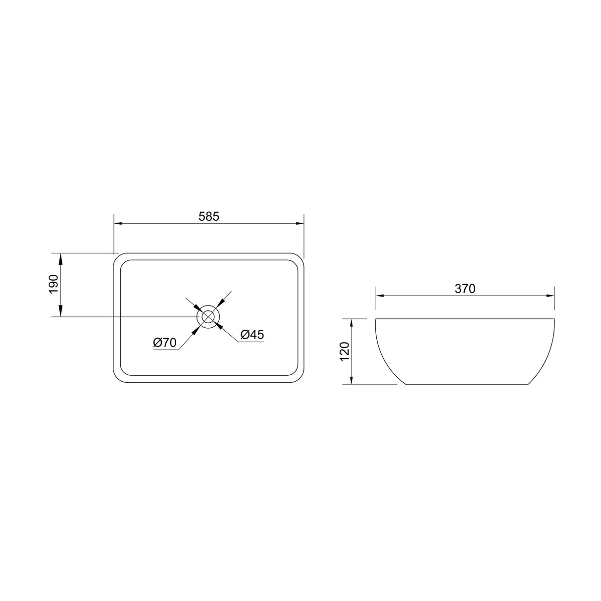 glasvilla Waschbecken Aufsatzwaschbecken,weiß Brüssel159 aus Keramik,mit Nano-Beschichtung