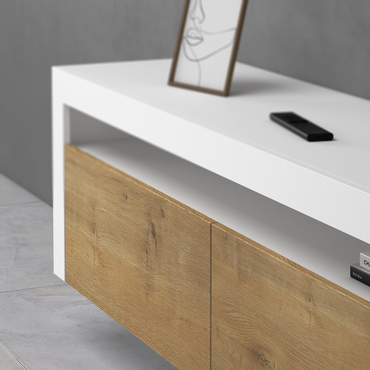 glasvilla Fernsehschrank TV Schrank Lowboard Hängeschrank 2 Türen mit Soft-Close Fernsehtisch für Wohnzimmer BTH: 160x40x46 cm Fernsehschrank01