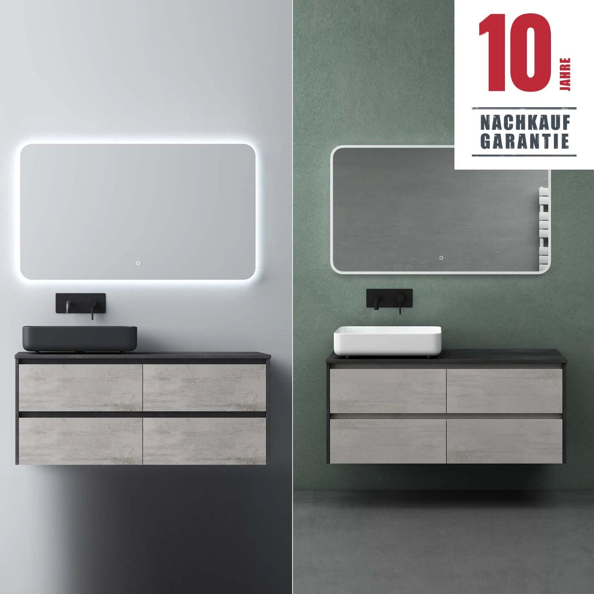 conjunto de muebles de baño glasvilla mueble bajo lavabo con 2 cajones incluido lavabo normal