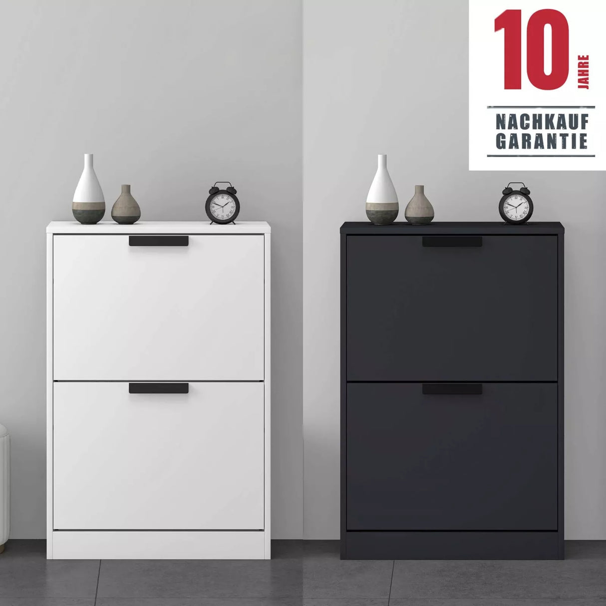 glasvilla Schuhschrank Schuhkommode Schuhkipper BxTxH: 60x28x89 cm Schmal Schuhregal Möbel Schuhschrank01