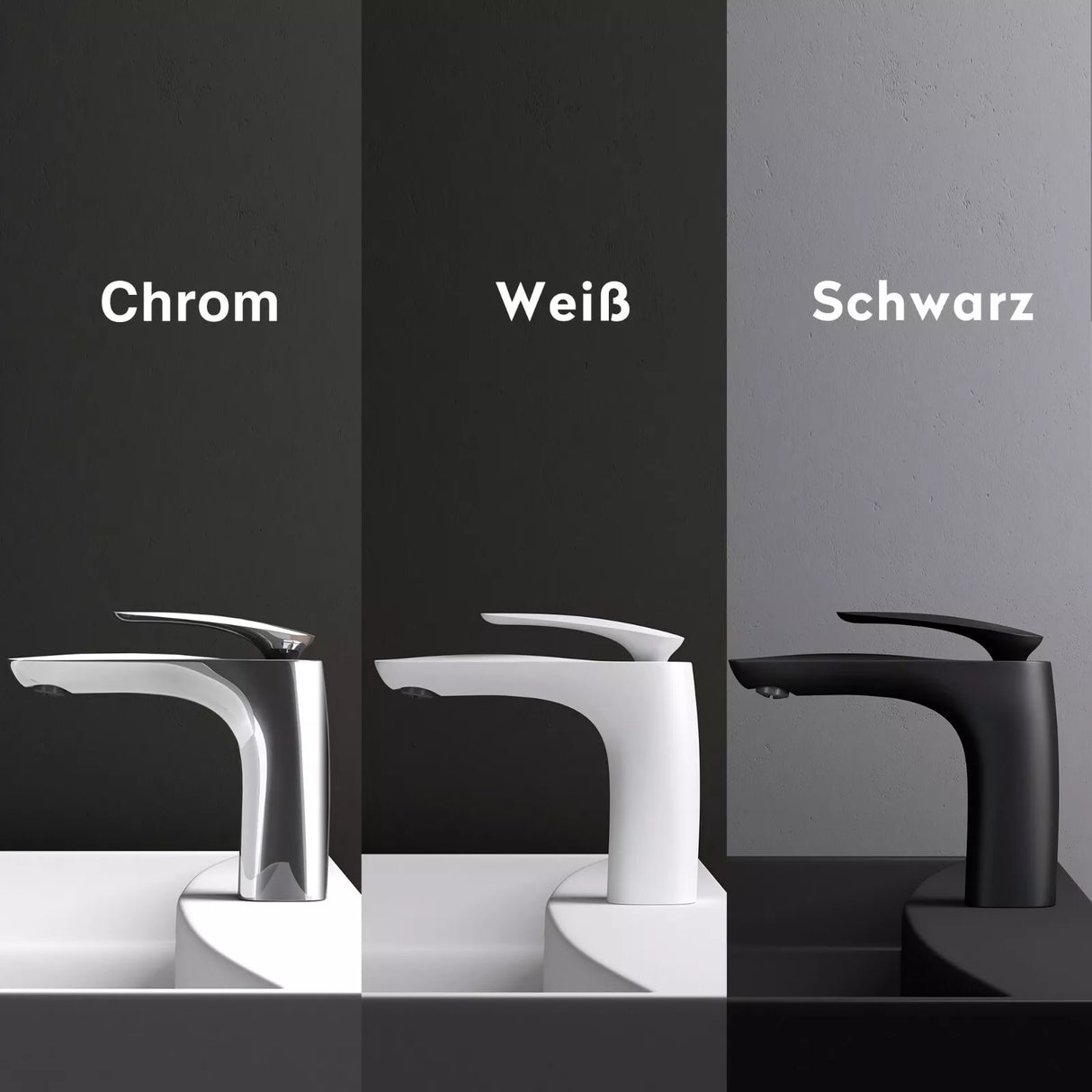 Robinet de salle de bain Glasvilla, mitigeur monocommande pour lavabo, installation de salle de bain, WAM-7201