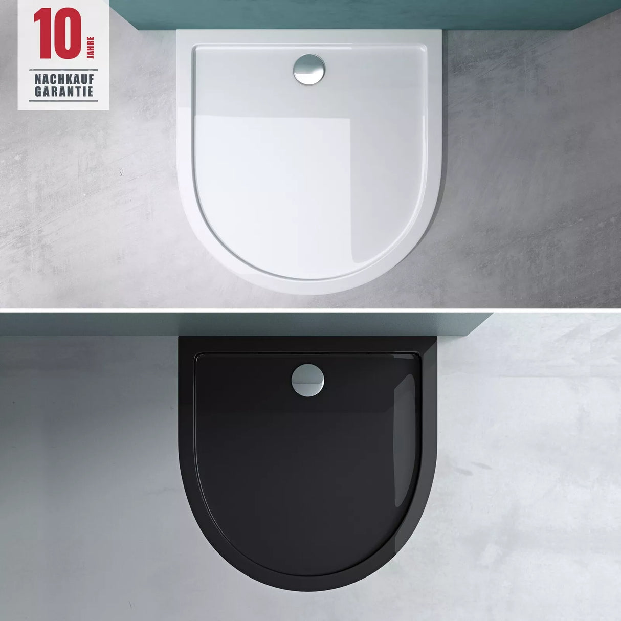 glasvilla Duschtasse Duschwanne de Acrílico Forma: Semicírculo Faro4