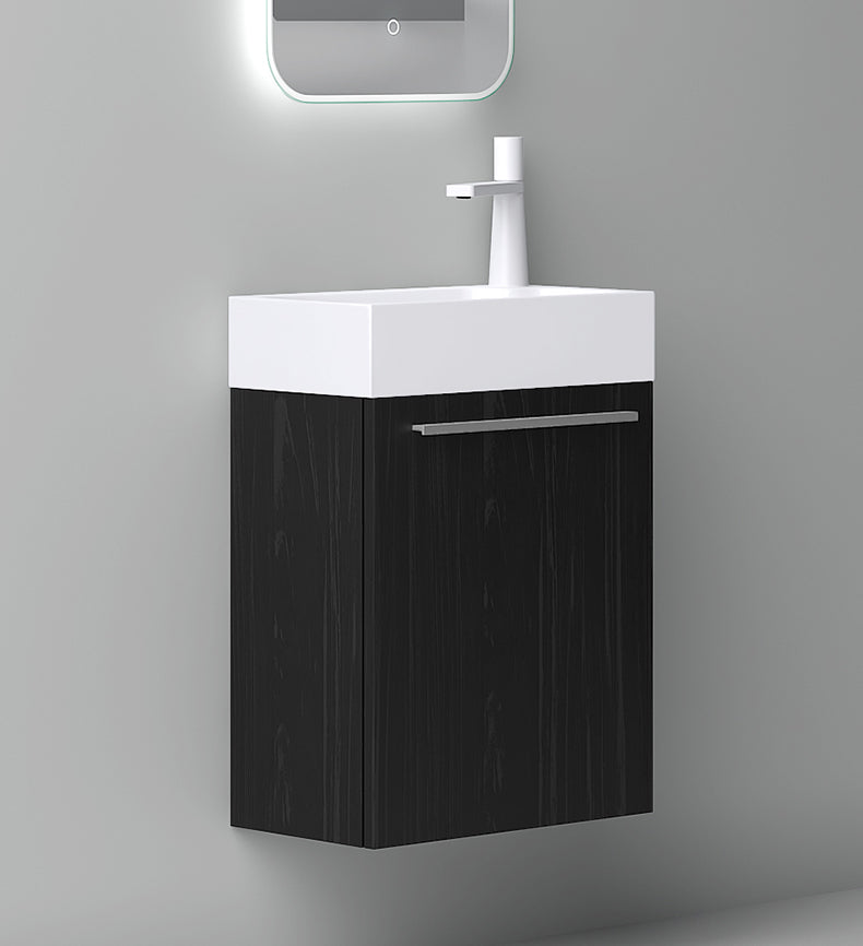 set de muebles de baño glasvilla pequeño mueble de lavabo 46 cm mueble con lavabo blanco de mineral para baño de invitados Pisa