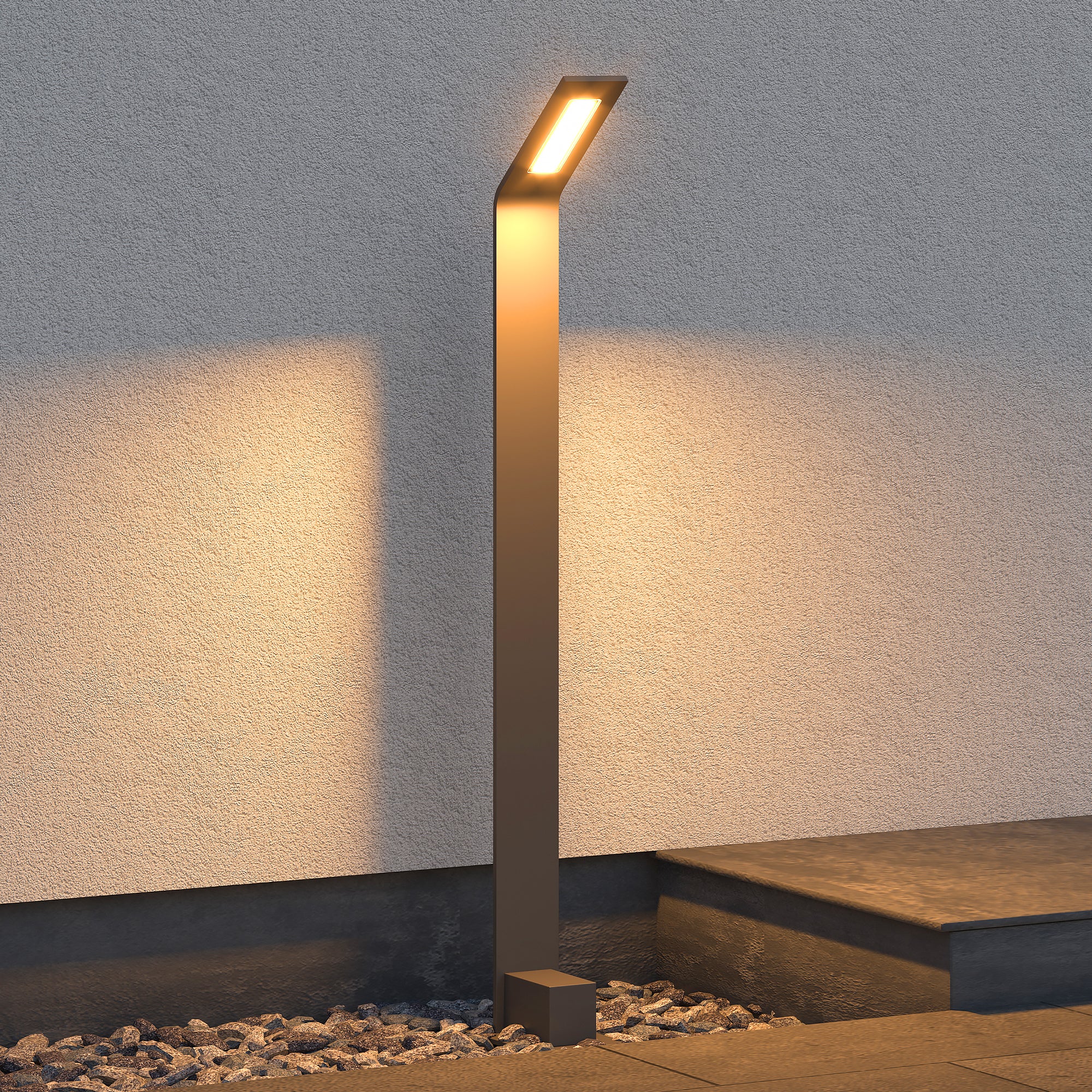 Mai & Mai Außenleuchte 408 Mm – IP65 Pollerleuchte Für Garten & Wege | 6W LED, 3000K Warmweiß, Sandgrau