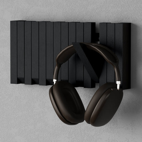 Glasvilla Design – Perchero de pared de madera con 7 ganchos magnéticos abatibles Twigro-01