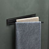 glasvolla Handtuchhalter ohne Bohren, 180° schwenkbar mit 3 Armen, Handtuchstange selbstklebend oder magnetisch, Badetuchhalter für Bad und Küche Folda-02