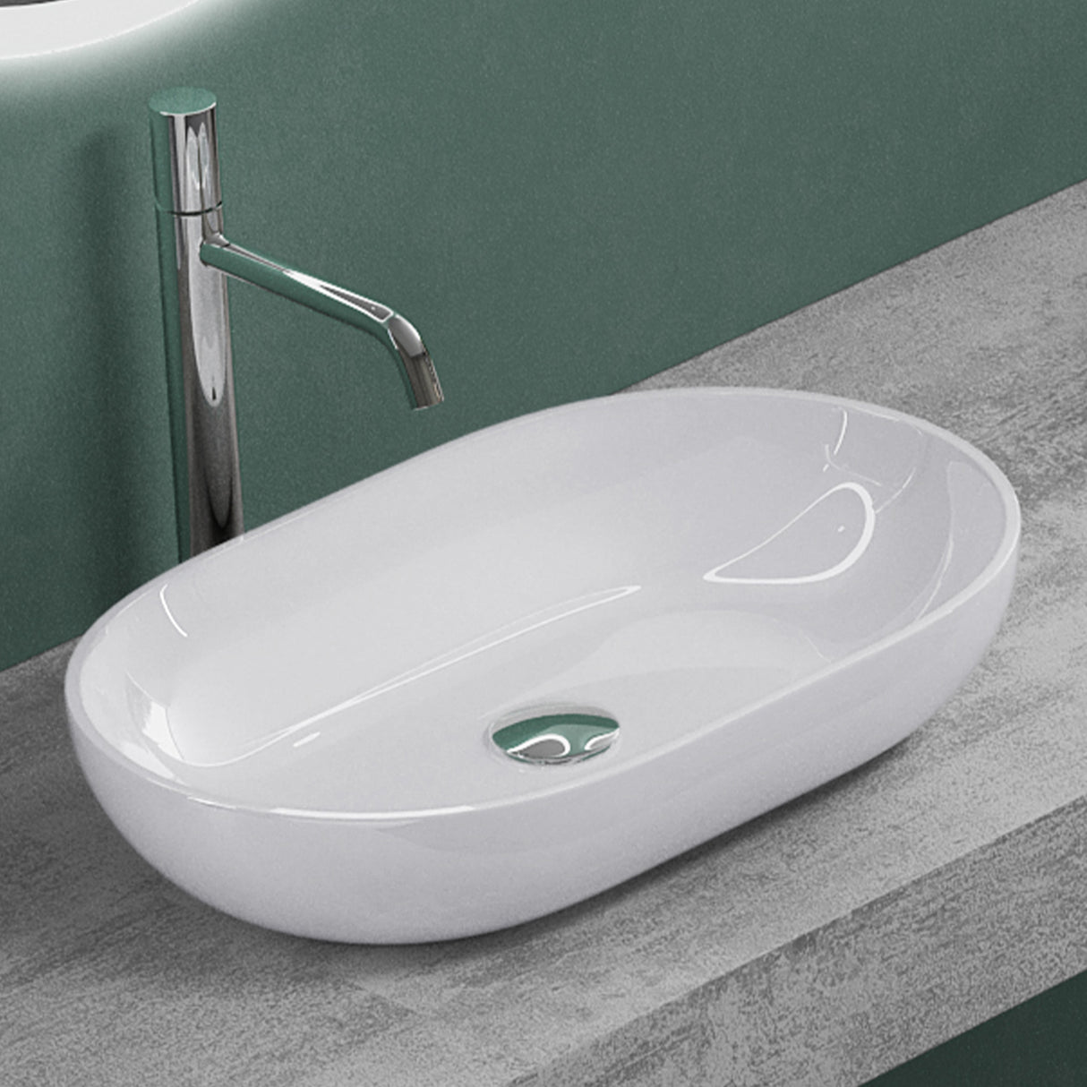 glasvilla Lavabo da Appoggio da Marmo Fuso Lavandino Bagno da Appoggio Colossum808