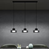 glasvilla Pendelleuchte LED Hängelampe 3000K/4000K/6000K Verstellbares Kabel Schwarz Hängeleuchte für Esszimmer Wohnzimmer Schlafzimmer