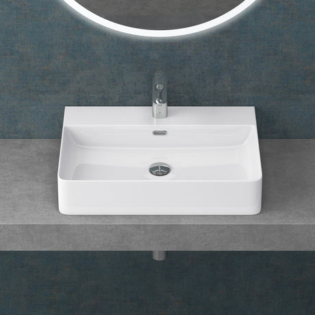 vasque à poser Glasvilla, vasque en céramique Meissen201 avec nano-revêtement