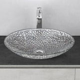 glasvilla Lavabo da Appoggio in Vetro Lavandino Bagno da Appoggio in Vetro Ovale