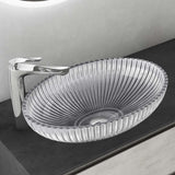 glasvilla Lavabo da Appoggio in Vetro Lavandino Bagno da Appoggio in Vetro Ovale