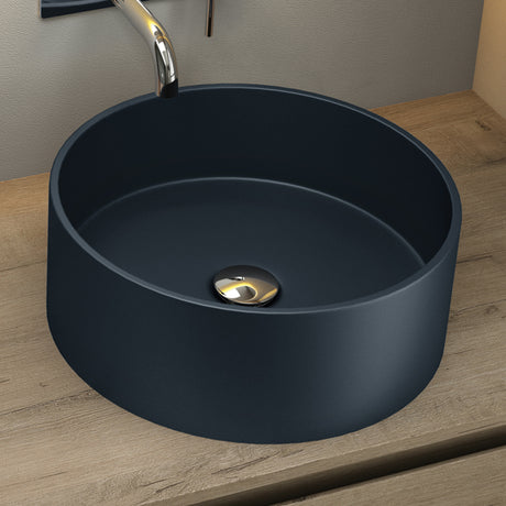 glasvilla 40x40x15cm Waschbecken rund Col804 Aufsatzwaschbecken ohne Hahnloch und Überlauf.. Col804 Moderne Optik- höchste Funktionalität