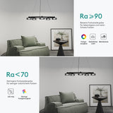 glasvilla Pendelleuchte LED Hängelampe 3000K/4000K/6000K Verstellbares Kabel Schwarz Hängeleuchte für Esszimmer Wohnzimmer Schlafzimmer