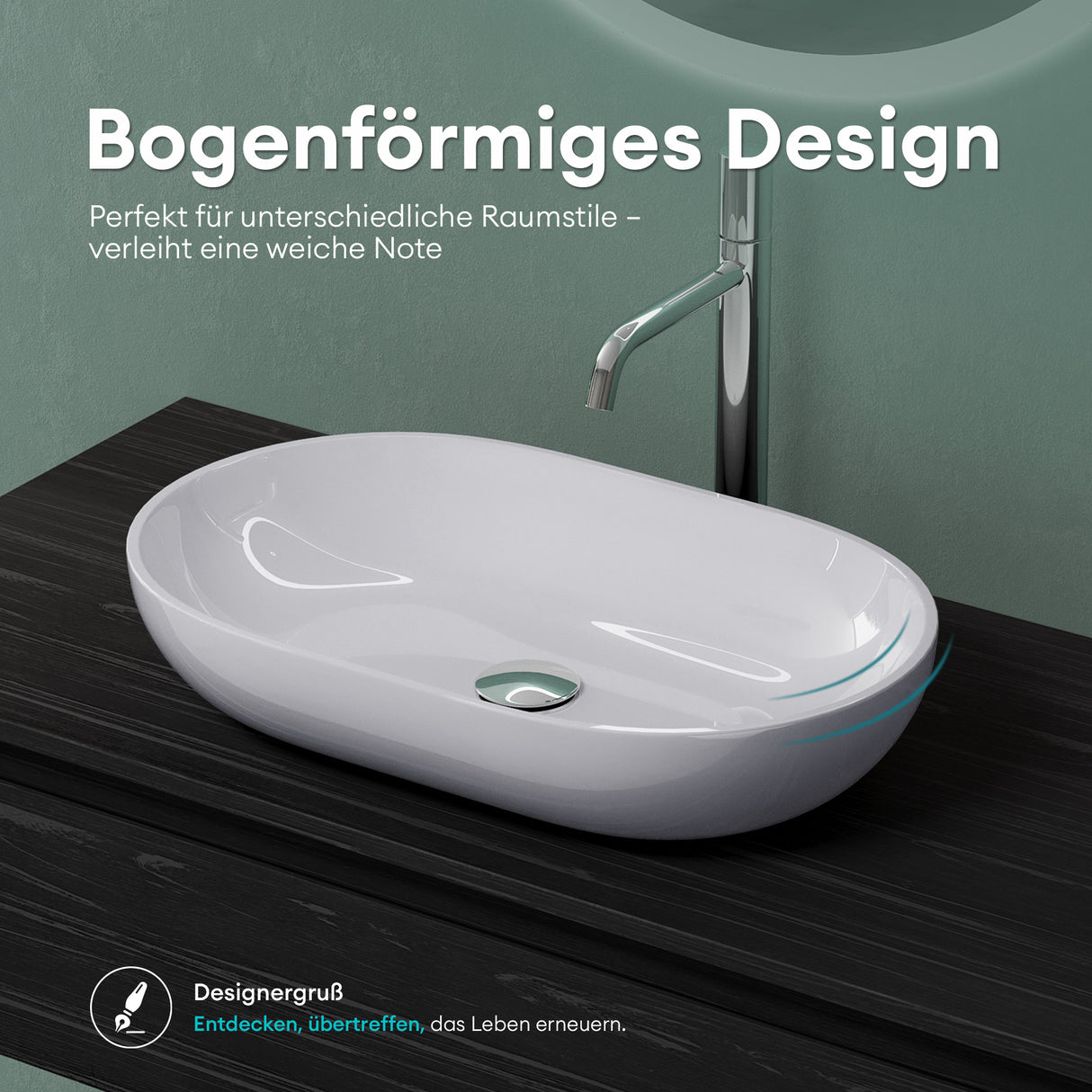 glasvilla Lavabo da Appoggio da Marmo Fuso Lavandino Bagno da Appoggio Colossum808