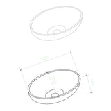 glasvilla Lavabo da Appoggio in Vetro Lavandino Bagno da Appoggio in Vetro Ovale