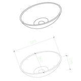 glasvilla Lavabo da Appoggio in Vetro Lavandino Bagno da Appoggio in Vetro Ovale