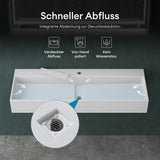 Lavabo Glasvilla Col6028 – Mineralguss con orificio para grifo, diseño y funcionalidad superior