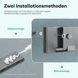 glasvilla Wandgarderobe Wandhaken aus Aluminium Garderobe mit klappbaren Haken Garderobenleiste Garderobenhaken Kleiderhaken