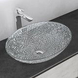 glasvilla Lavabo da Appoggio in Vetro Lavandino Bagno da Appoggio in Vetro Ovale