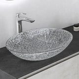 glasvilla Lavabo da Appoggio in Vetro Lavandino Bagno da Appoggio in Vetro Ovale