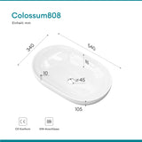glasvilla Lavabo da Appoggio da Marmo Fuso Lavandino Bagno da Appoggio Colossum808