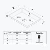 glasvilla Waschbecken mineralguss Einbauwaschbecken mit Ablaufabdeckung Col104