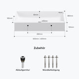 Lavabo Glasvilla Col630 Mineralguss de lujo con diseño moderno