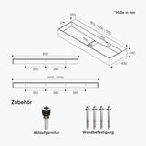 Lavabo Glasvilla Col6028 – Mineralguss con orificio para grifo, diseño y funcionalidad superior