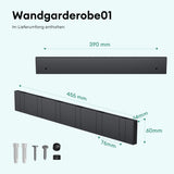 glasvilla Wandgarderobe Wandhaken aus Aluminium Garderobe mit klappbaren Haken Garderobenleiste Garderobenhaken Kleiderhaken