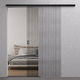 glasvilla Porta Scorrevole in Vetro Temperato 8mm, Binario e Maniglia in Lega di Alluminio per Bagno Cucina Studio Ufficio, Muranino-001