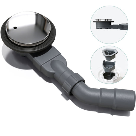 glasvilla Dusche Ablaufgarnitur für Duschwanne Duschtasse Abfluss Ablauf Siphon