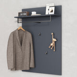 glasvilla Garderobenpaneel Wandgarderobe mit Ablage und 5 Haken Wandpaneel Hakenpaneel Garderobenhaken Garderobenboard 78x108cm Gabo-01