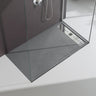 Glasvilla Design – Plato de ducha de mineralguss Corvus gris hormigón, rectangular y antideslizante (3 cm)