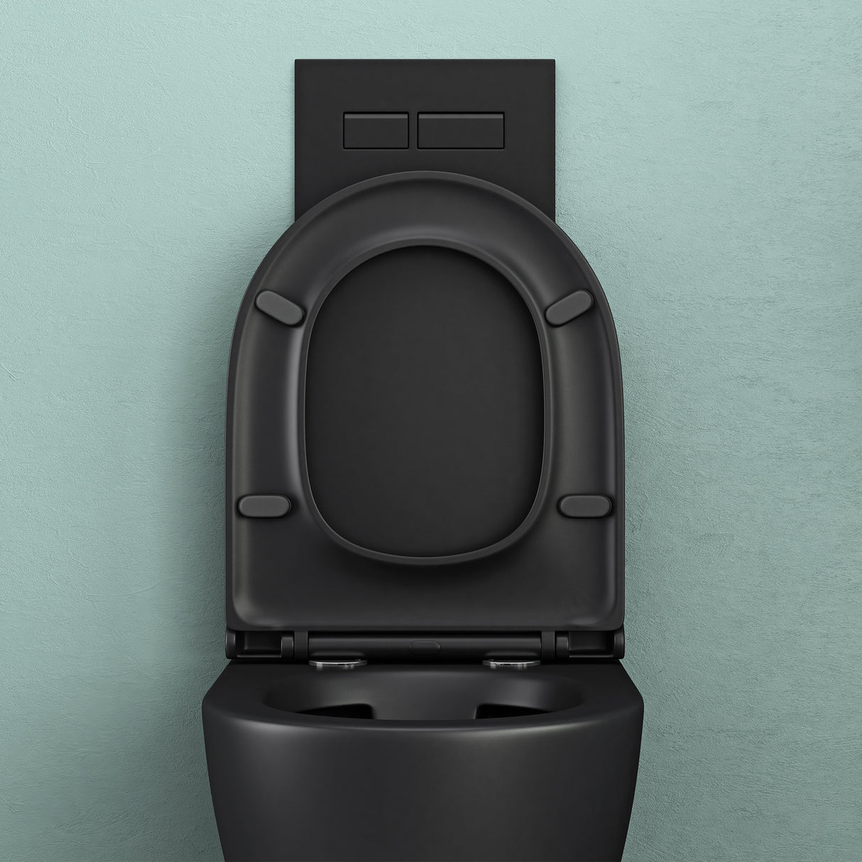 glasvilla Wand WC spülrandlos Schwarz Hänge WC spülrandlos Toilette WC mit Sitz Softclose