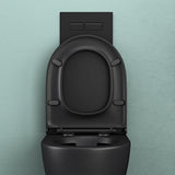 glasvilla Wand WC spülrandlos Schwarz Hänge WC spülrandlos Toilette WC mit Sitz Softclose
