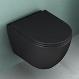 glasvilla Wand WC spülrandlos Schwarz Hänge WC spülrandlos Toilette WC mit Sitz Softclose