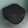 glasvilla Wand WC spülrandlos Schwarz Hänge WC spülrandlos Toilette WC mit Sitz Softclose