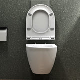 glasvilla Wand WC spülrandlos Schwarz Hänge WC spülrandlos Toilette WC mit Sitz Softclose
