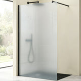 glasvilla Duschwand für Dusche Duschabtrennung Walk-In Dusche Duschtrennwand Schwarz 10mm ESG-Sicherheitsglas NANO Glas Vollsatiniert BRAM1/BRAM3 Bremen02VS